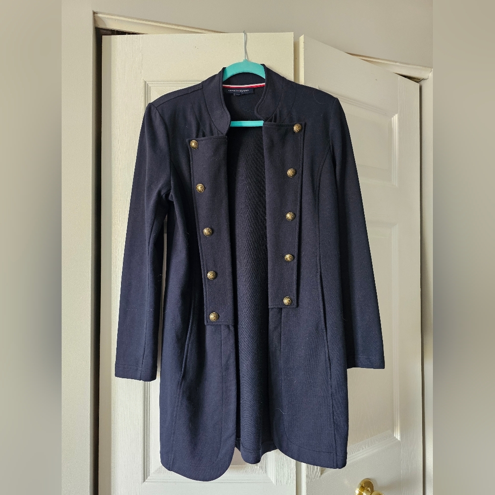 Tommy Hilfiger Navy Blue Military Coat/Light Jacket